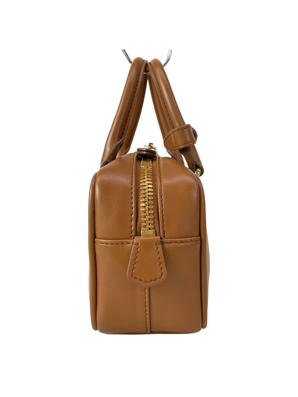 Miumiu Arkady Brown Leather Handbag #301808M21B - Picture 4 of 15